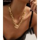 Wholesale Punk Letter B Pendant Thick Chain Necklace